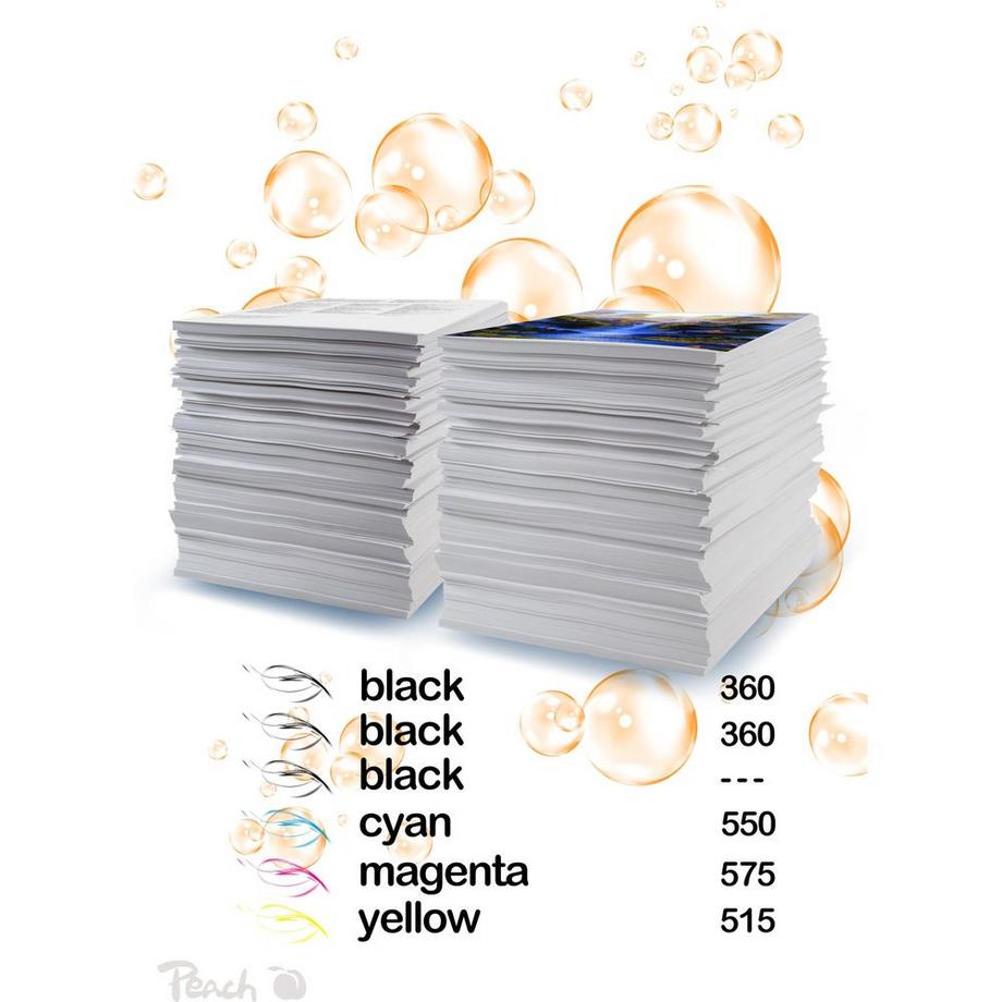 Peach  Tinte PGI-520/CLI-521 Multi-Plus Black/Cyan/Magenta/Yellow 