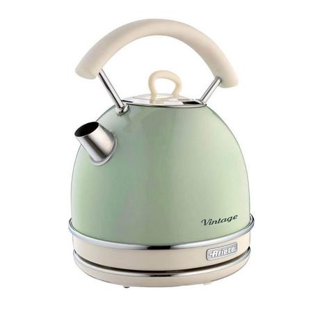 Ariete Ariete 2877 Bollitore elettrico 1,7 Litri di Design - Infusi, t� e tisane - Autospegnimento - 2000 Watt - Acciaio Inox - Linea Vintage - Verde  