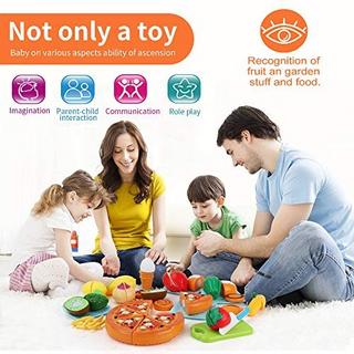 Activity-board  Lot de 31 jouets alimentaires coupant les fruits et légumes Jouet de cuisine pour enfants Jouet de jeu de rôle Accessoires de cuisine 