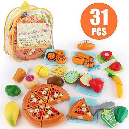 Image of 36 Stück Kinderteeset, Spielzeugkoffer, Teeparty-Rollenspiel für kleine Mädchen, Zinnteeset mit Teefilterbeuteln und Zitronenscheiben, 13 Stück Dessertspielzeug für Kinder (Einhorn) Multicolor