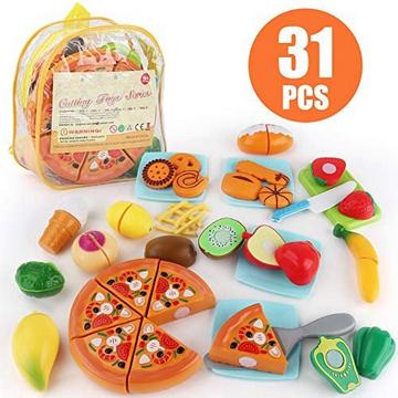 Lot de 31 jouets alimentaires coupant les fruits et légumes Jouet de cuisine pour enfants Jouet de jeu de rôle Accessoires de cuisine