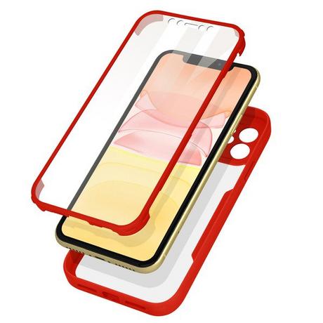 Avizar  Cover 360° iPhone 11 rosso 