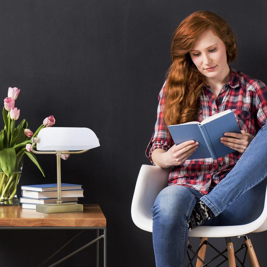 B2X Bankerlampe mitem Schirm  