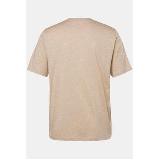 JP1880  T-shirt basic con scollo a V natura melange 