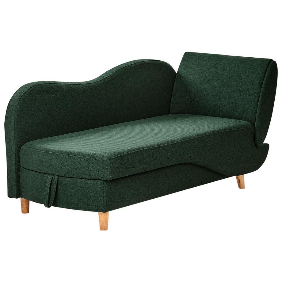 Beliani Rechtsseitige Chaiselongue aus Kunstleinen  MERI  