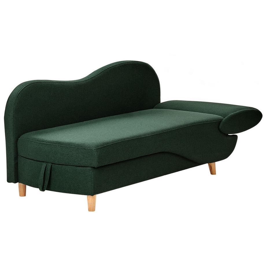 Beliani Rechtsseitige Chaiselongue aus Kunstleinen  MERI  