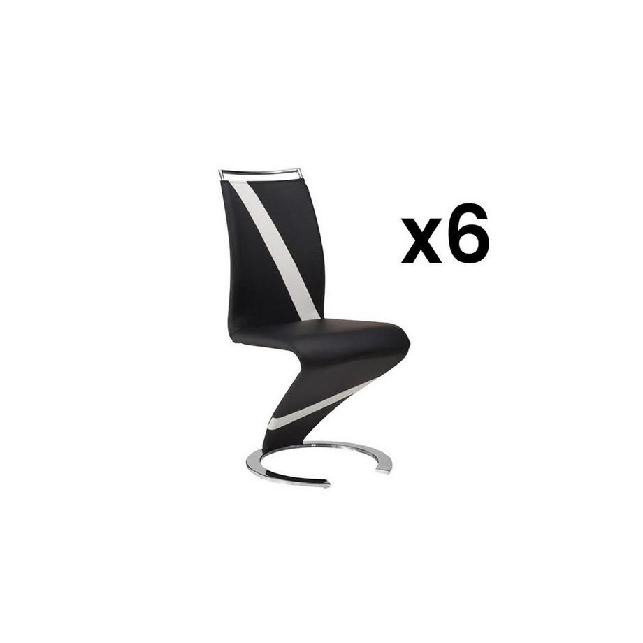 Vente-unique Lot de 6 chaises TWIZY Simili  