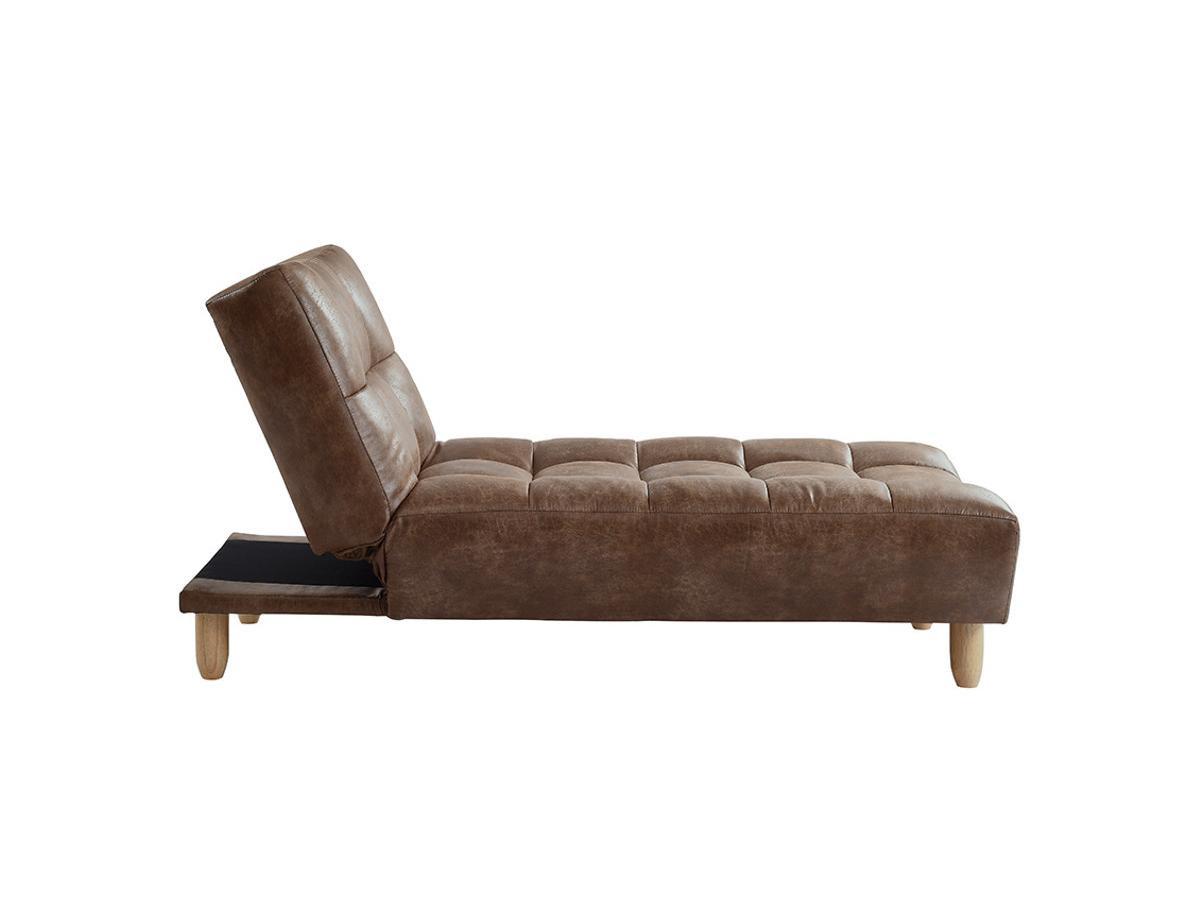 Vente-unique Recamiere Klappsofa Vintage Microfaser ESTEBAN  