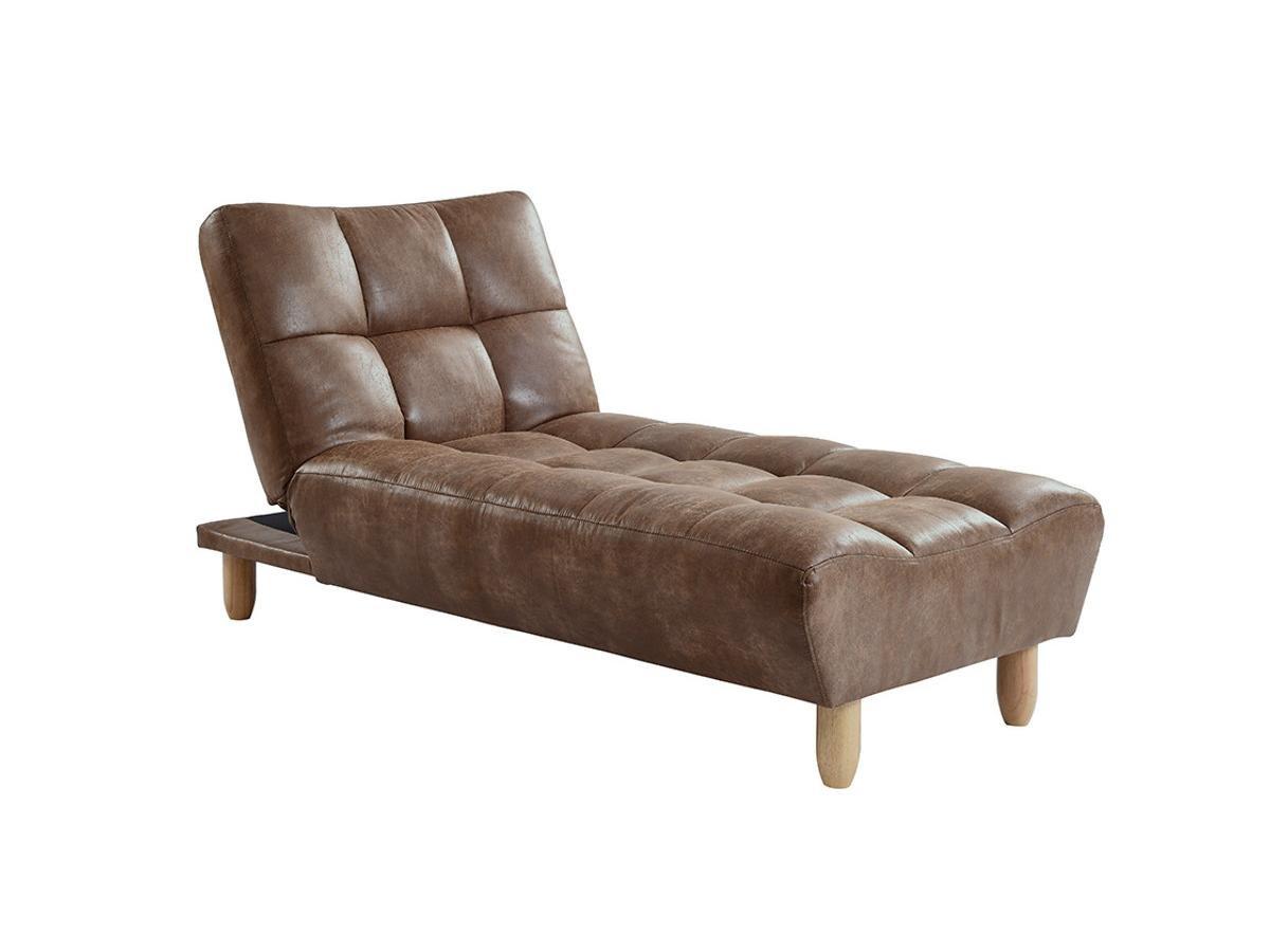 Vente-unique Recamiere Klappsofa Vintage Microfaser ESTEBAN  