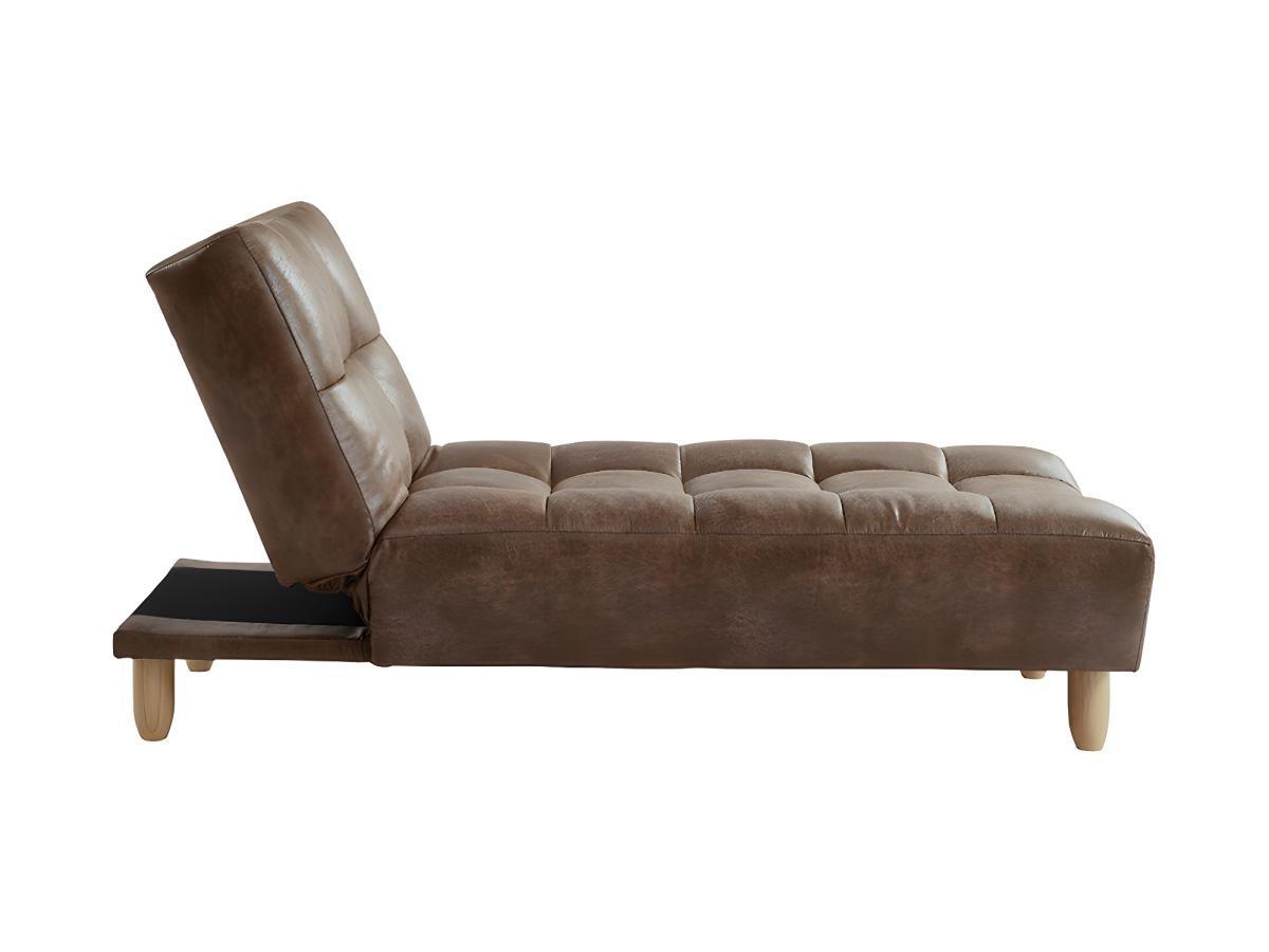 Vente-unique Recamiere Klappsofa Vintage Microfaser ESTEBAN  