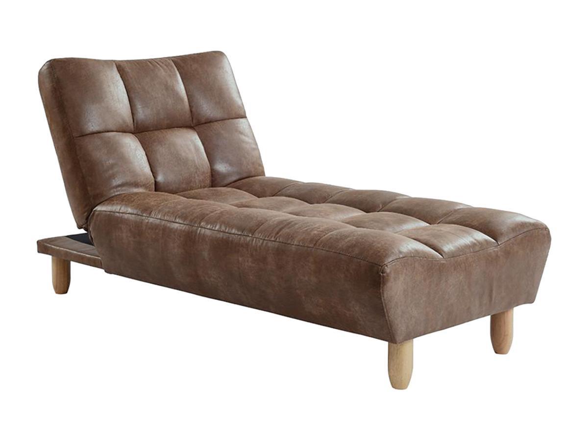 Vente-unique Recamiere Klappsofa Vintage Microfaser ESTEBAN  