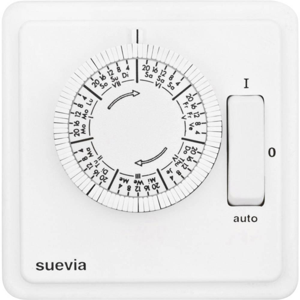 Suevia Unterputz-Zeitschaltuhr analog Wochenprogramm 1200 W IP20 EIN/AUTO/AUS-Programm  