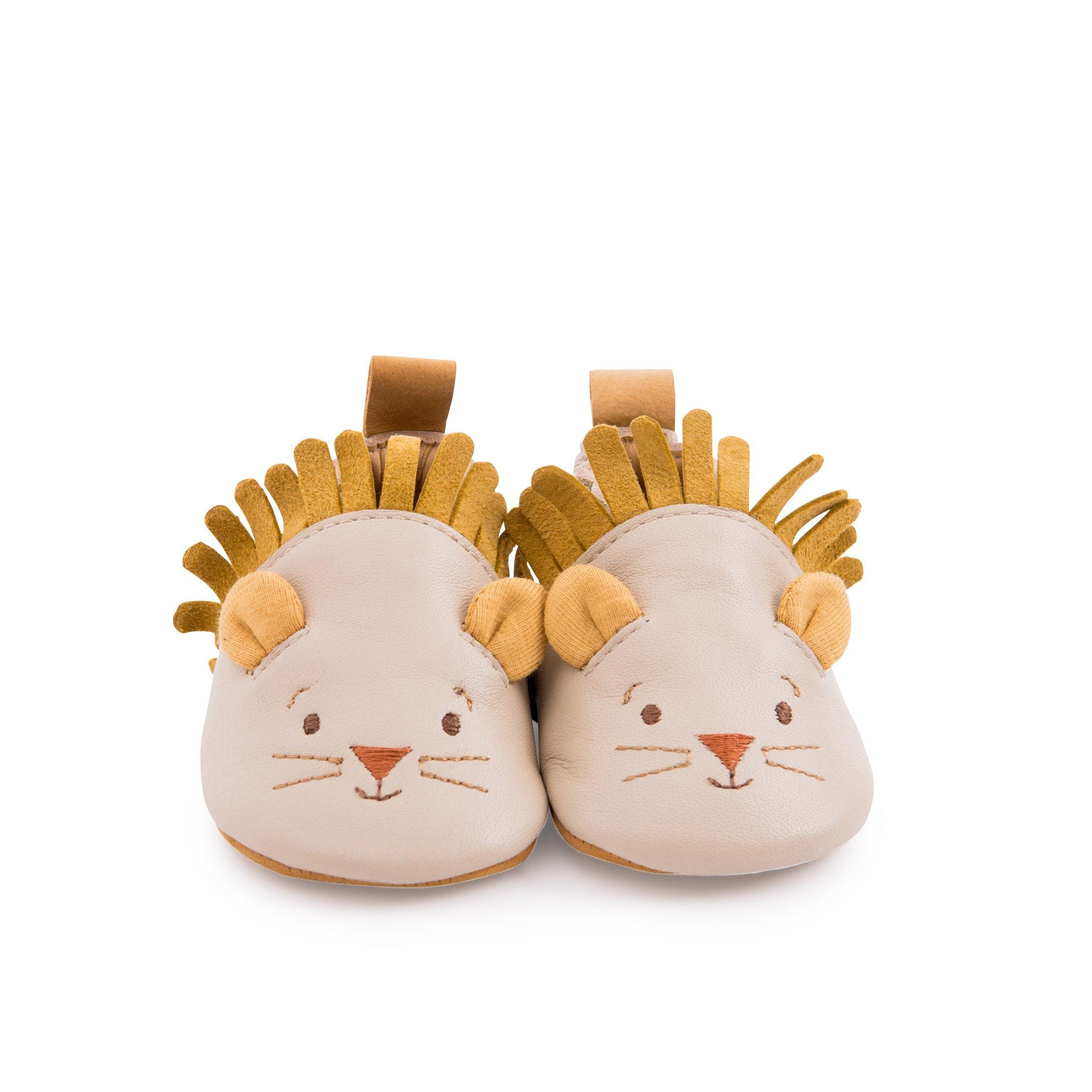 Image of Lederschühchen Beige Löwe 0/6 Monate, Sous Mon Baobab Unisex Creme 16