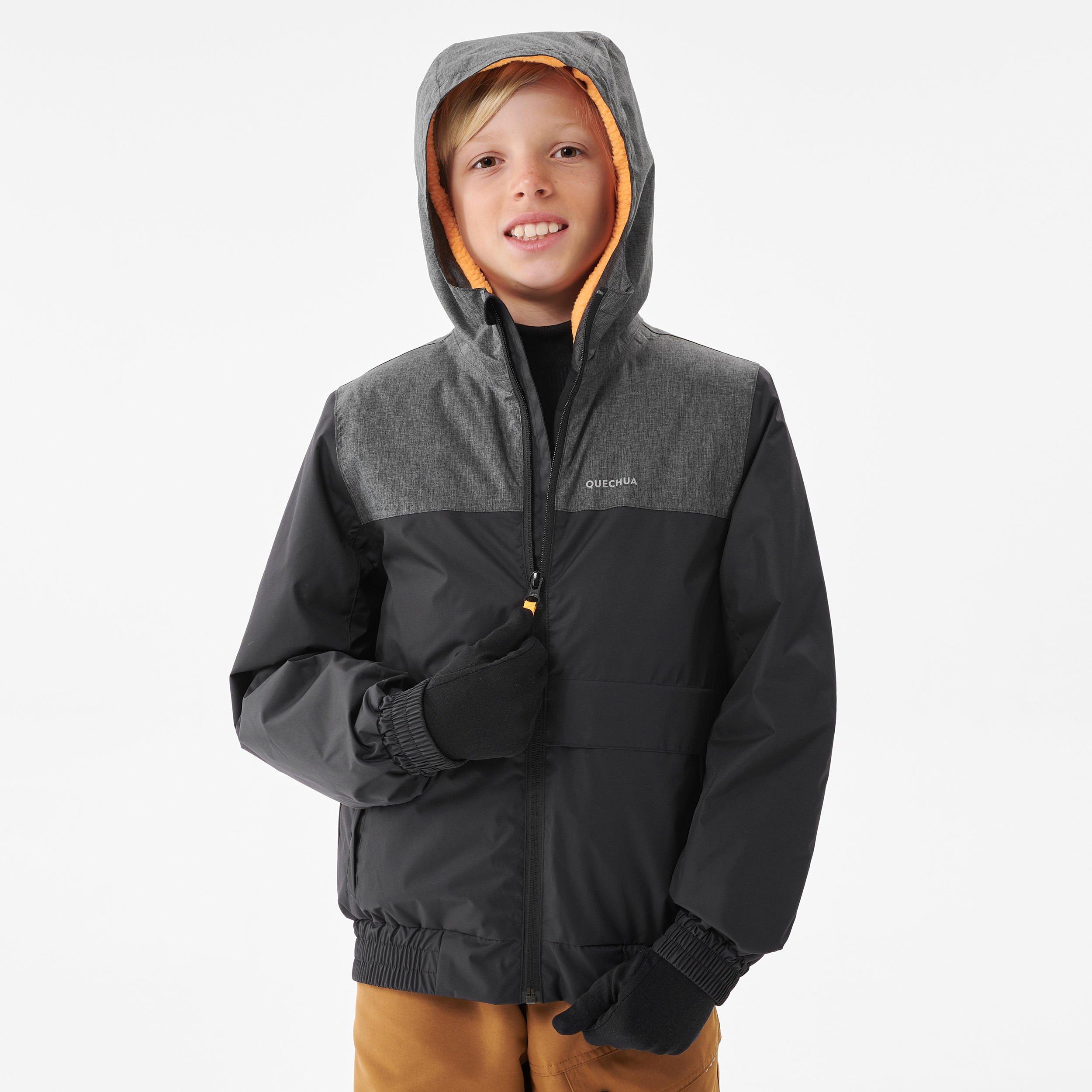 Image of Winterjacke Winterwandern Sh100 Wasserdicht X-warm -1°c Kinder Schwarz Herren Space Black 141-148CM