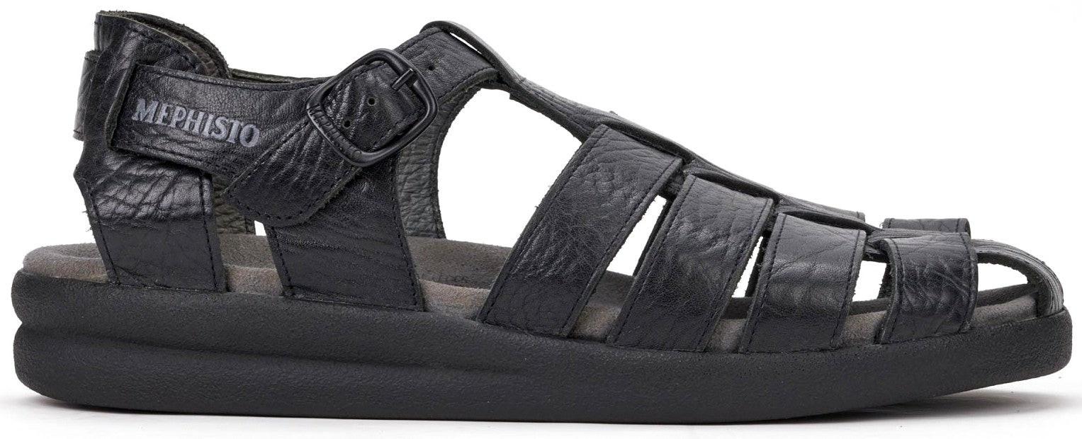 Image of Sam - Leder Sandale Herren Schwarz 46