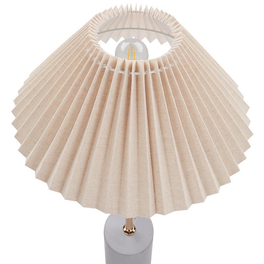 Beliani Lampe à poser en Lin synthétique  BALUARTE  