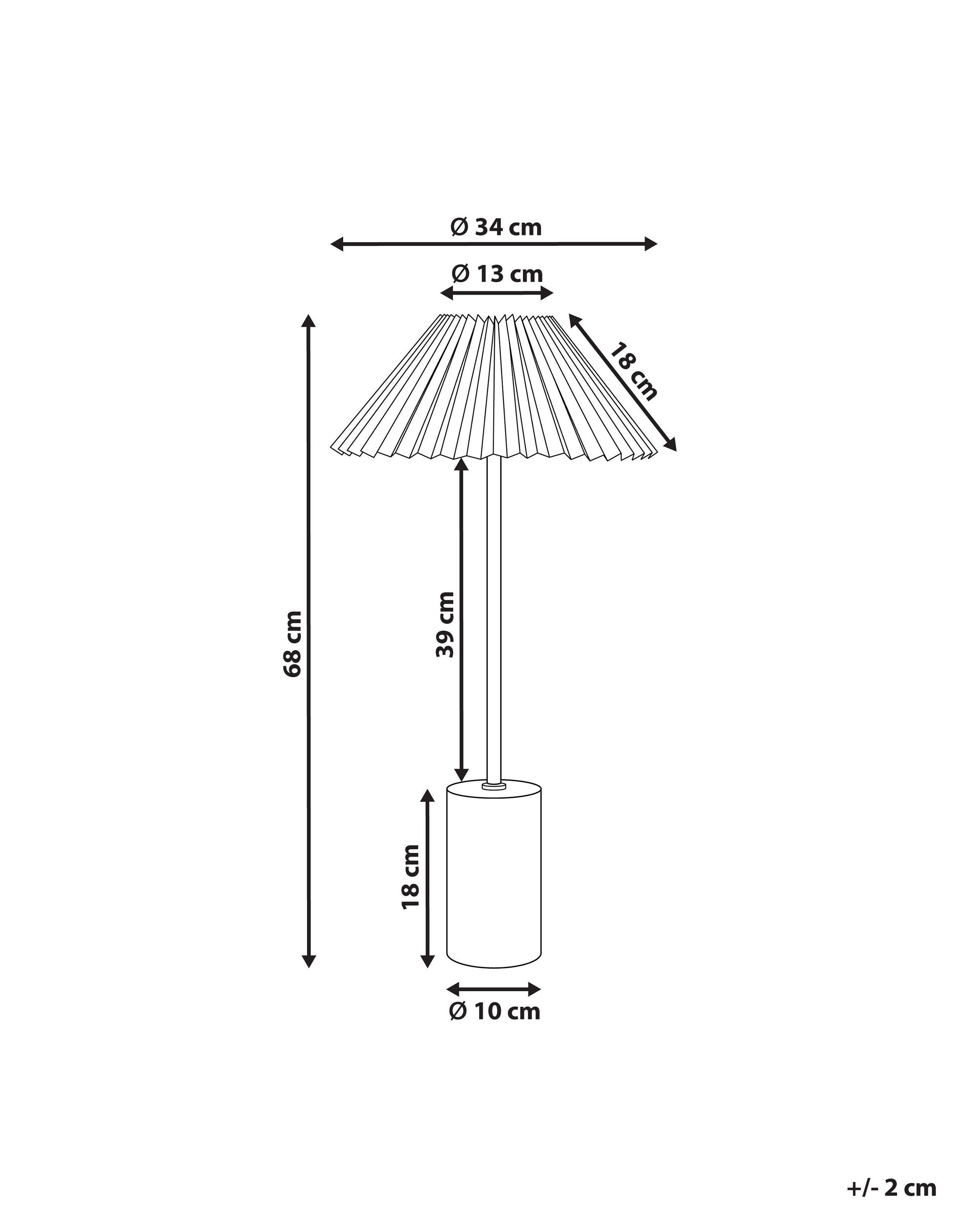 Beliani Lampe à poser en Lin Boho BALUARTE  