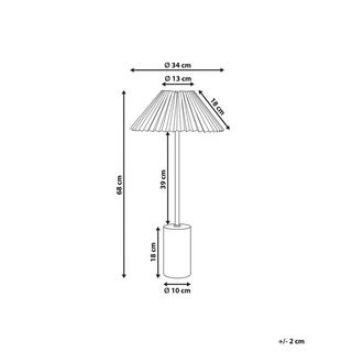 Beliani Lampe à poser en Lin Boho BALUARTE  