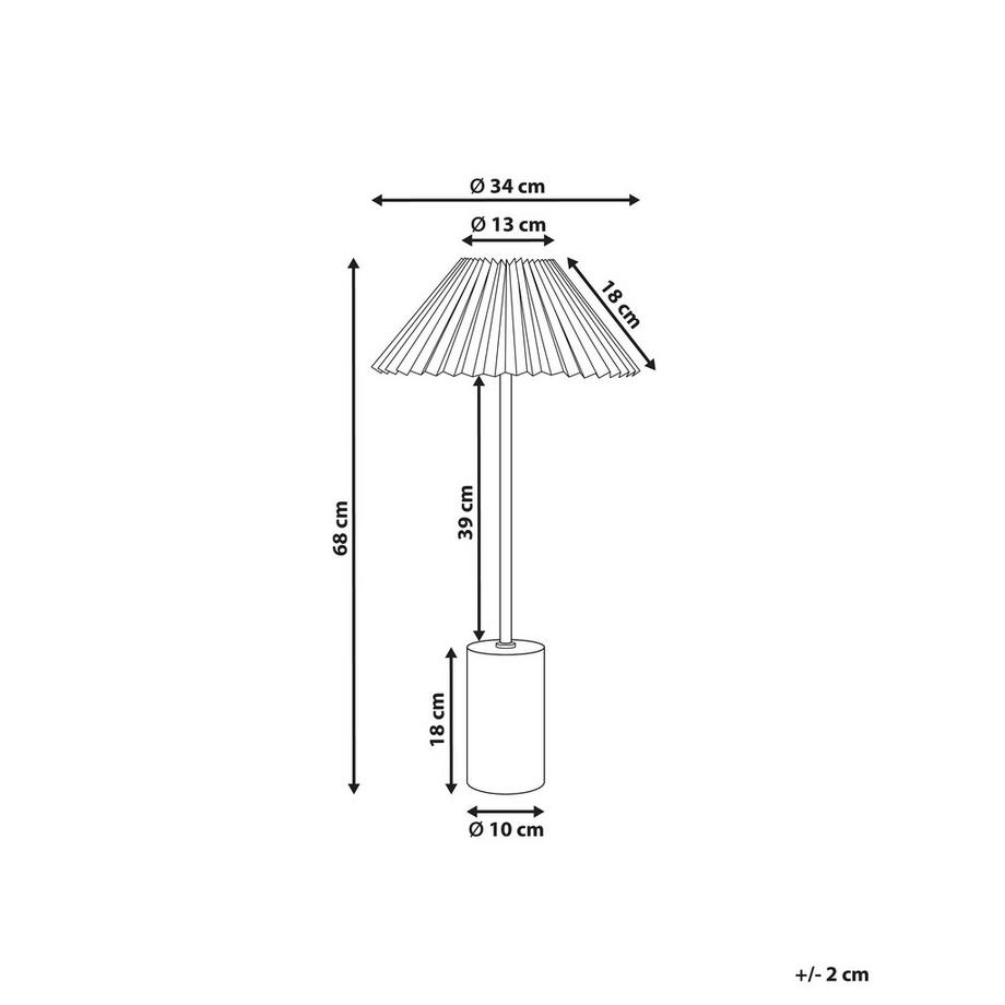 Beliani Lampe à poser en Lin synthétique  BALUARTE  