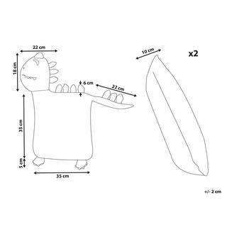 Beliani Kissen 2er Set aus Baumwolle Modern DINOS  