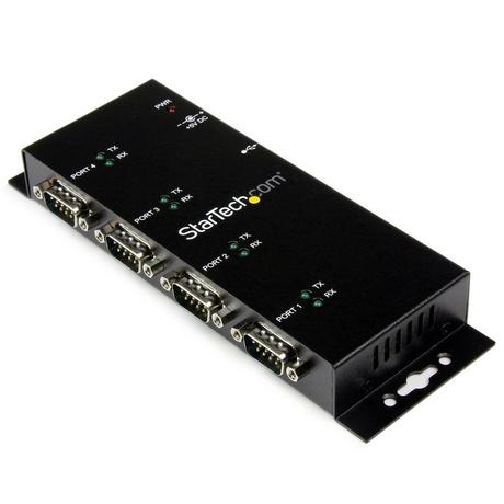 STARTECH.COM  4 Port USB auf Seriell RS232 Adapter Hub - Industriell DIN-Schienen/ Wandmontagefähig 