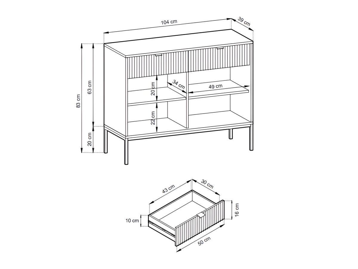 Vente-unique Sideboard mit  