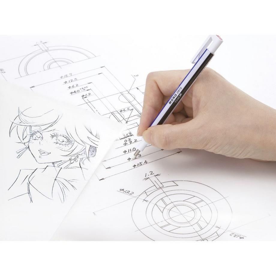 Tombow TOMBOW Radiergummi präz. 2,3mm EHKURB Mono Zero rund b/w/b  