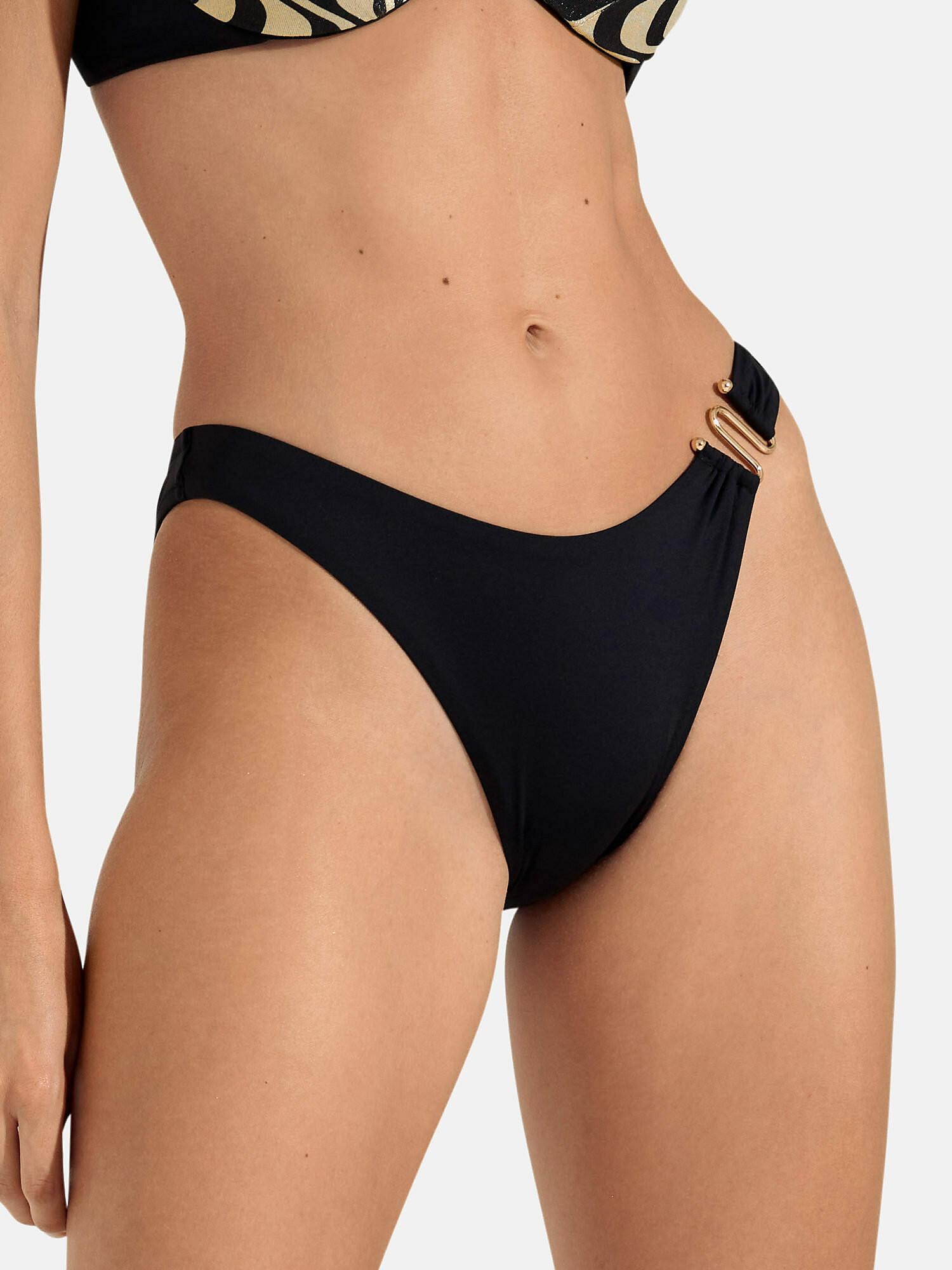 Image of Bikini-höschen Bikini-badehose Mit Tiefem Ausschnitt Iceland Unisex Schwarz 38