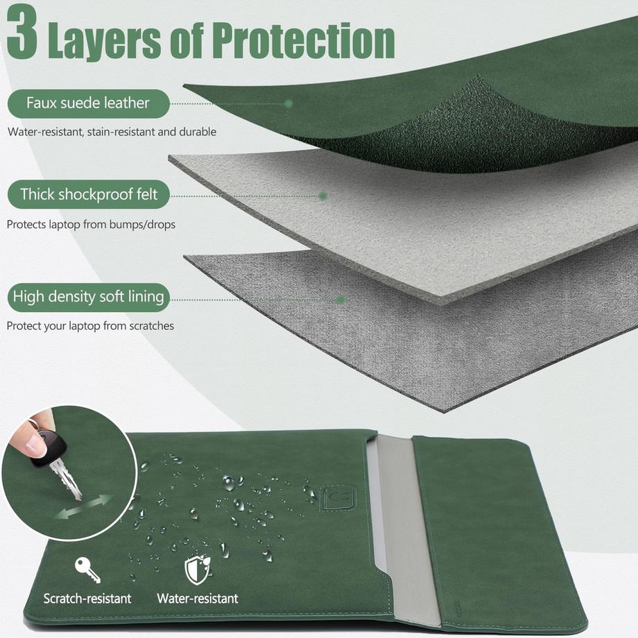 Only-bags.store Pochette pour ordinateur portable avec fonction de support  