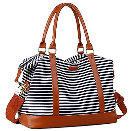 Only-bags.store  Reisetaschen  Leder Wasserdicht Canvas Weekender Tasche 