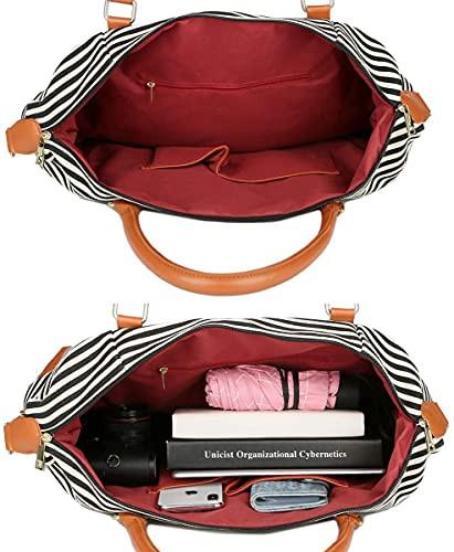 Only-bags.store  Reisetaschen  Leder Wasserdicht Canvas Weekender Tasche 