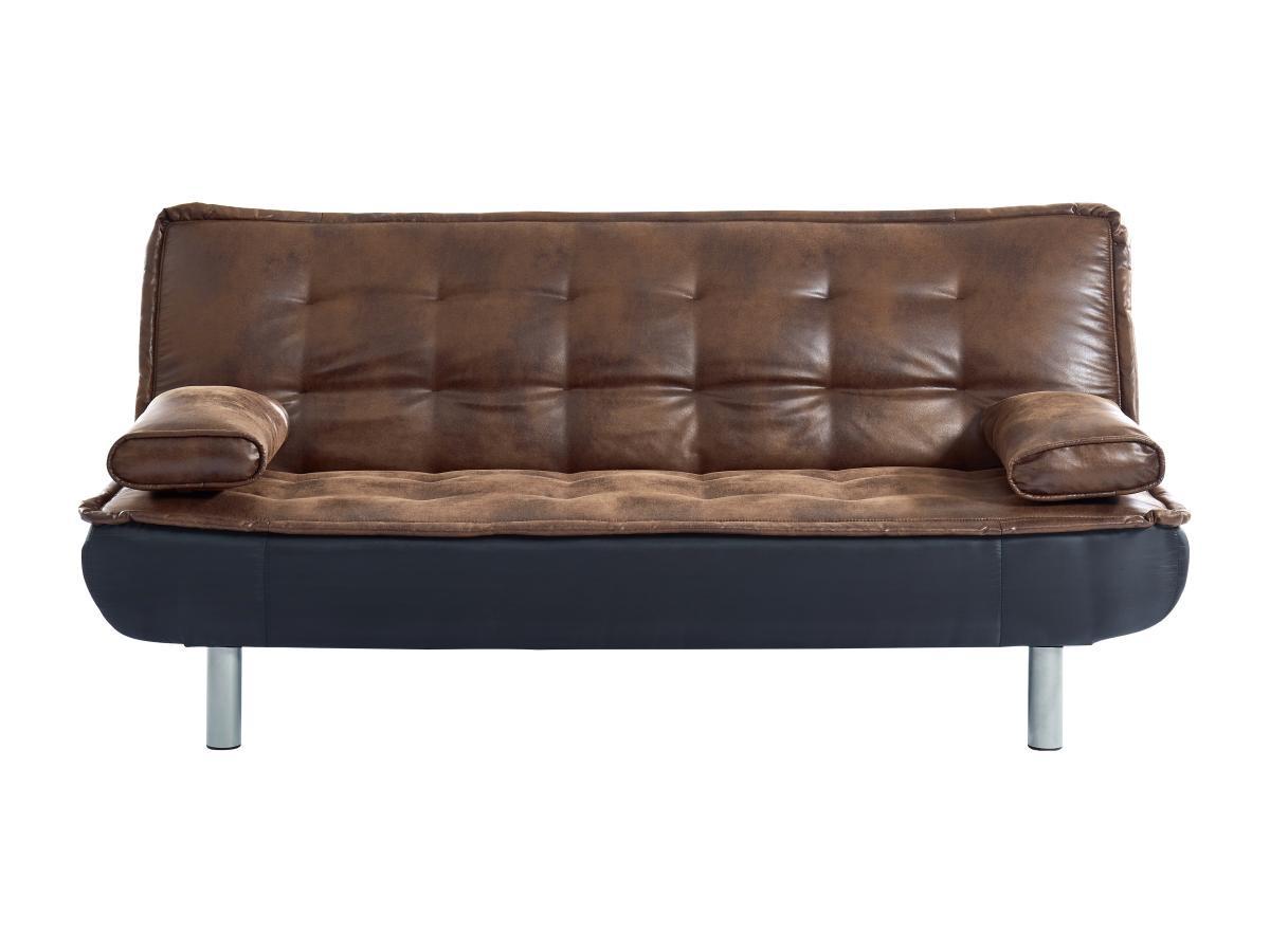 Vente-unique Schlafsofa Klappsofa - Microfaser - MISHAN  