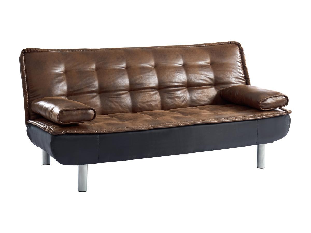 Vente-unique Schlafsofa Klappsofa - Microfaser - MISHAN  