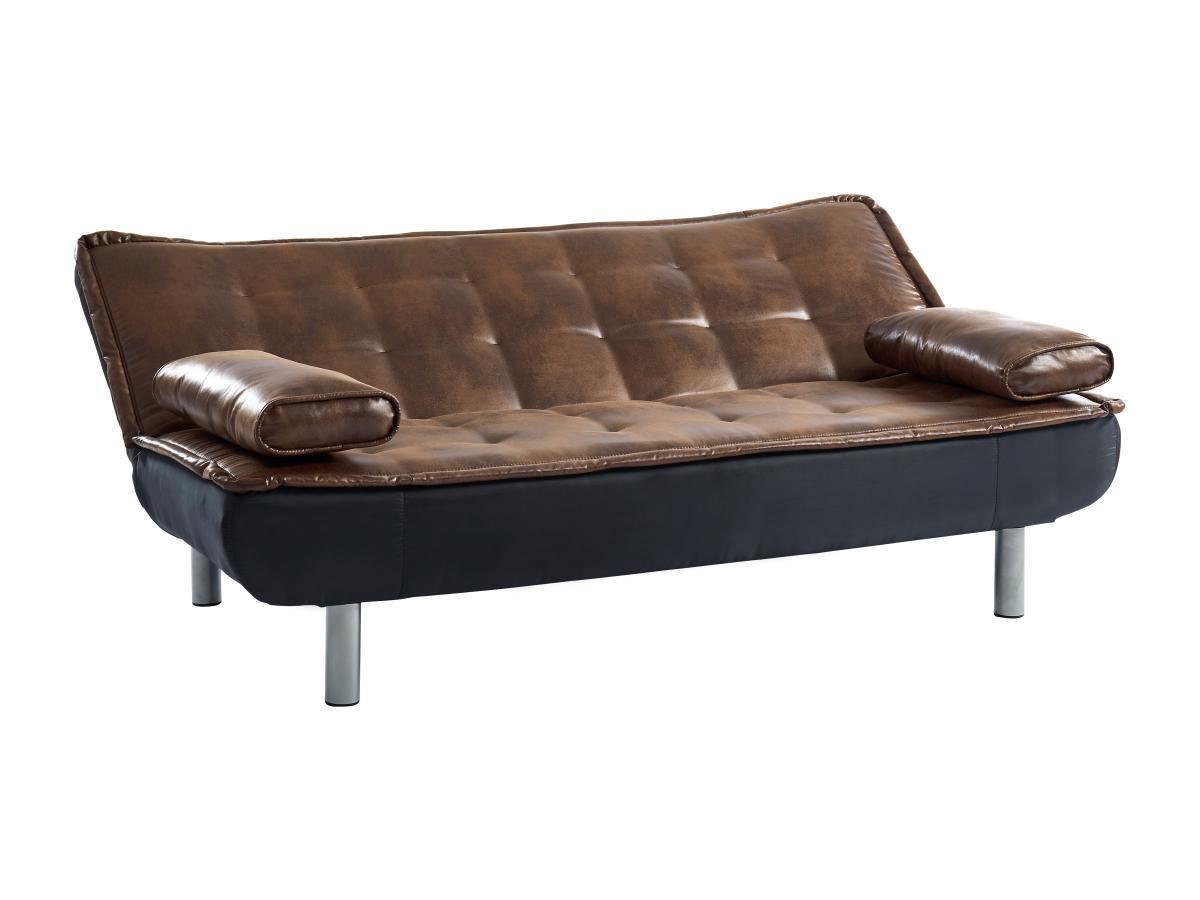 Vente-unique Schlafsofa Klappsofa - Microfaser - MISHAN  