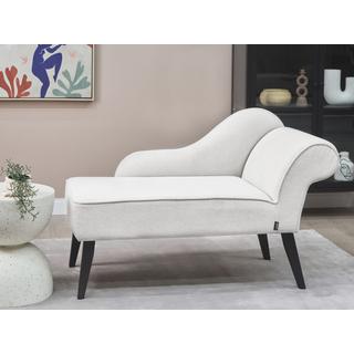 Beliani Chaise longue côté droit en Polyester Traditionnel BIARRITZ  