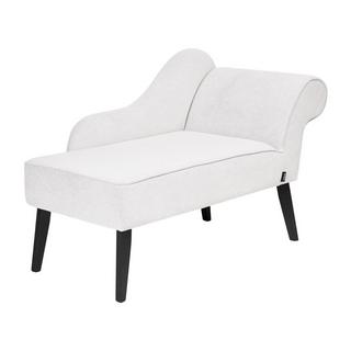 Beliani Chaise longue côté droit en Polyester Traditionnel BIARRITZ  