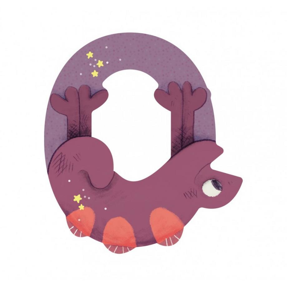 Moulin Roty Holzbuchstaben O L'alphabet  