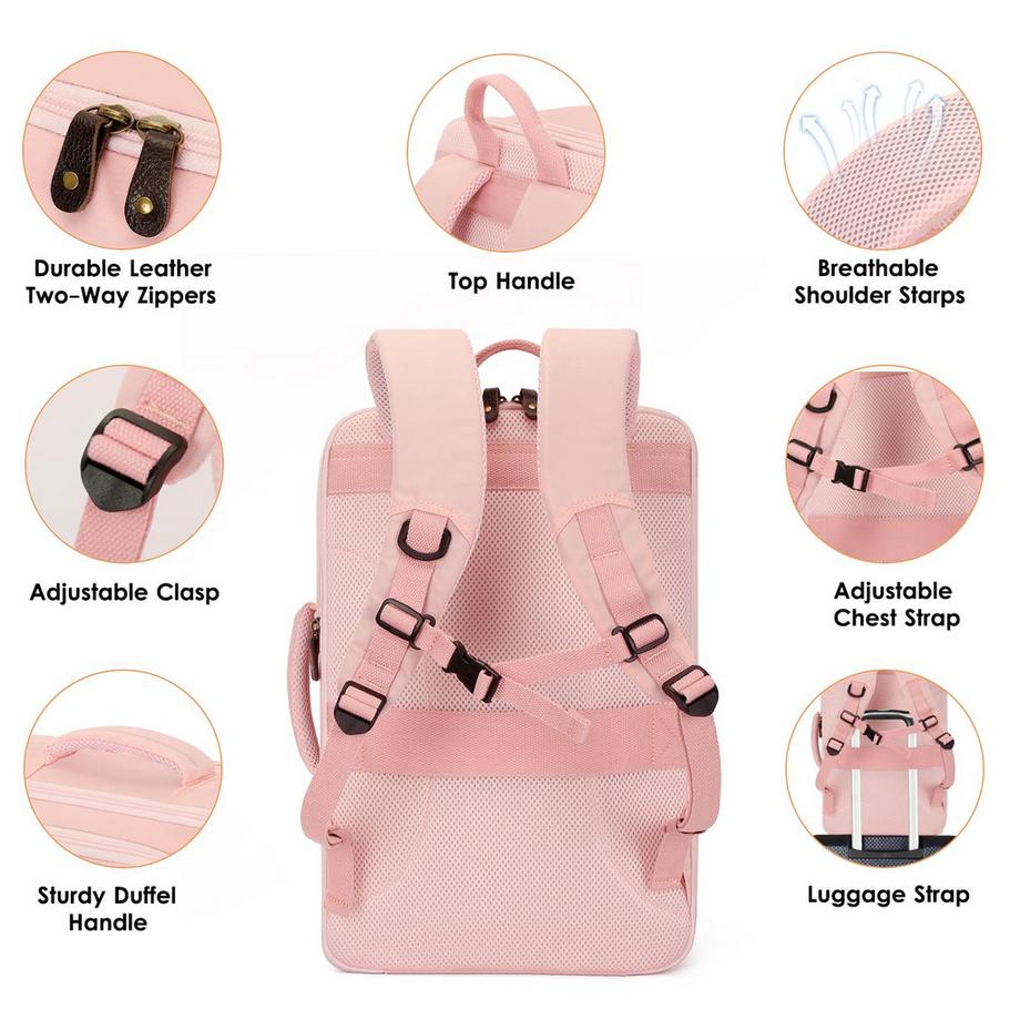 Only-bags.store  Handgepäck-Rucksack mit 4 Packwürfeln, Reiserucksack Business-Rucksack Laptop-Rucksack für Laptop 