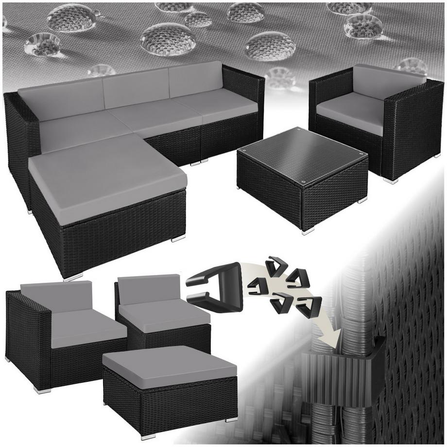 Rattan Lounge Milano für 4 bis 5 Personen widerstandsfähig