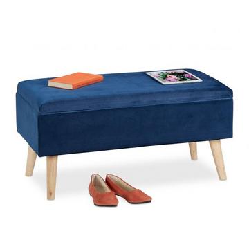 Banc de rangement en velours