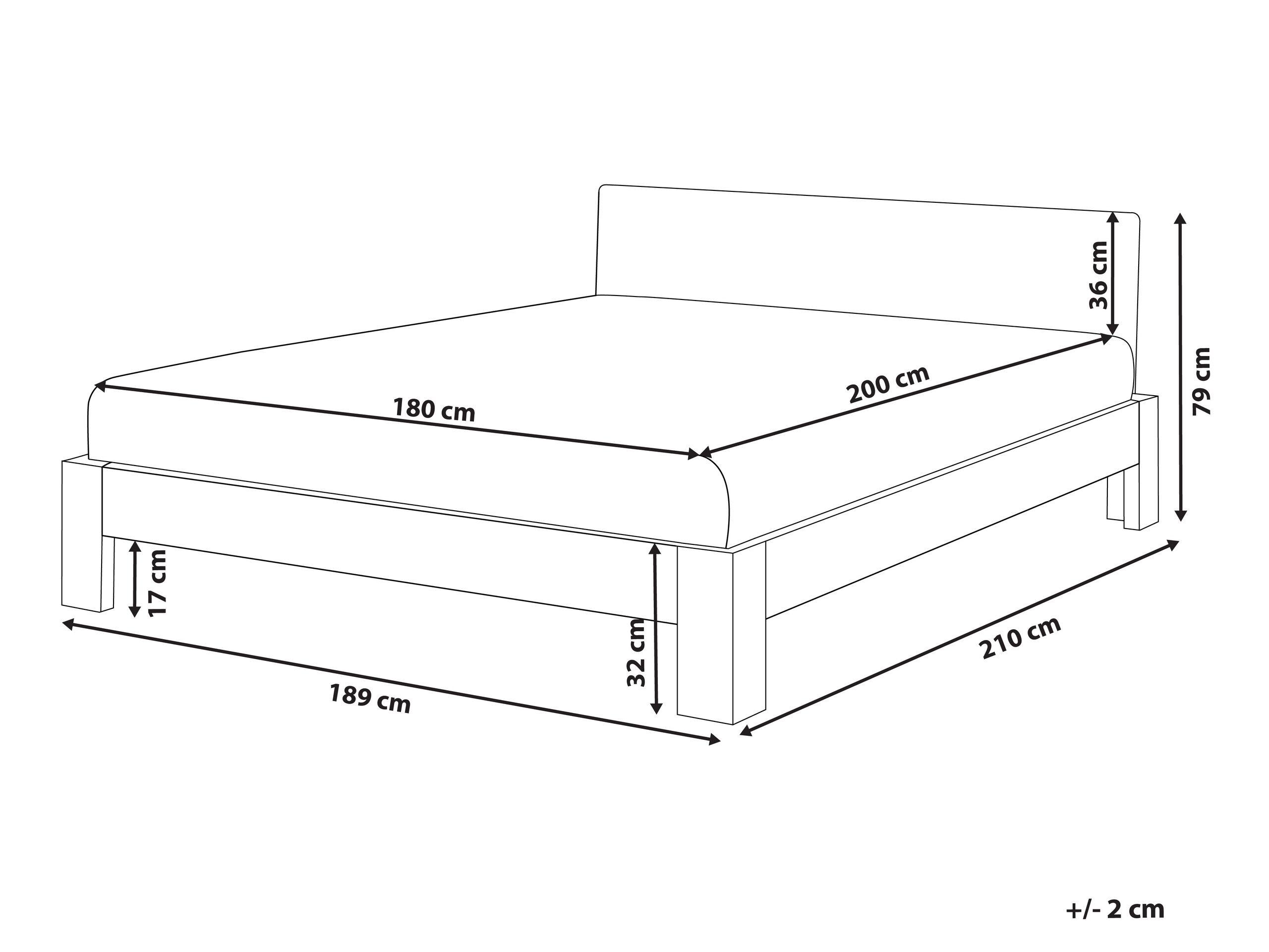 Beliani Letto con rete a doghe en Legno di pino Scandinavo ROYAN  