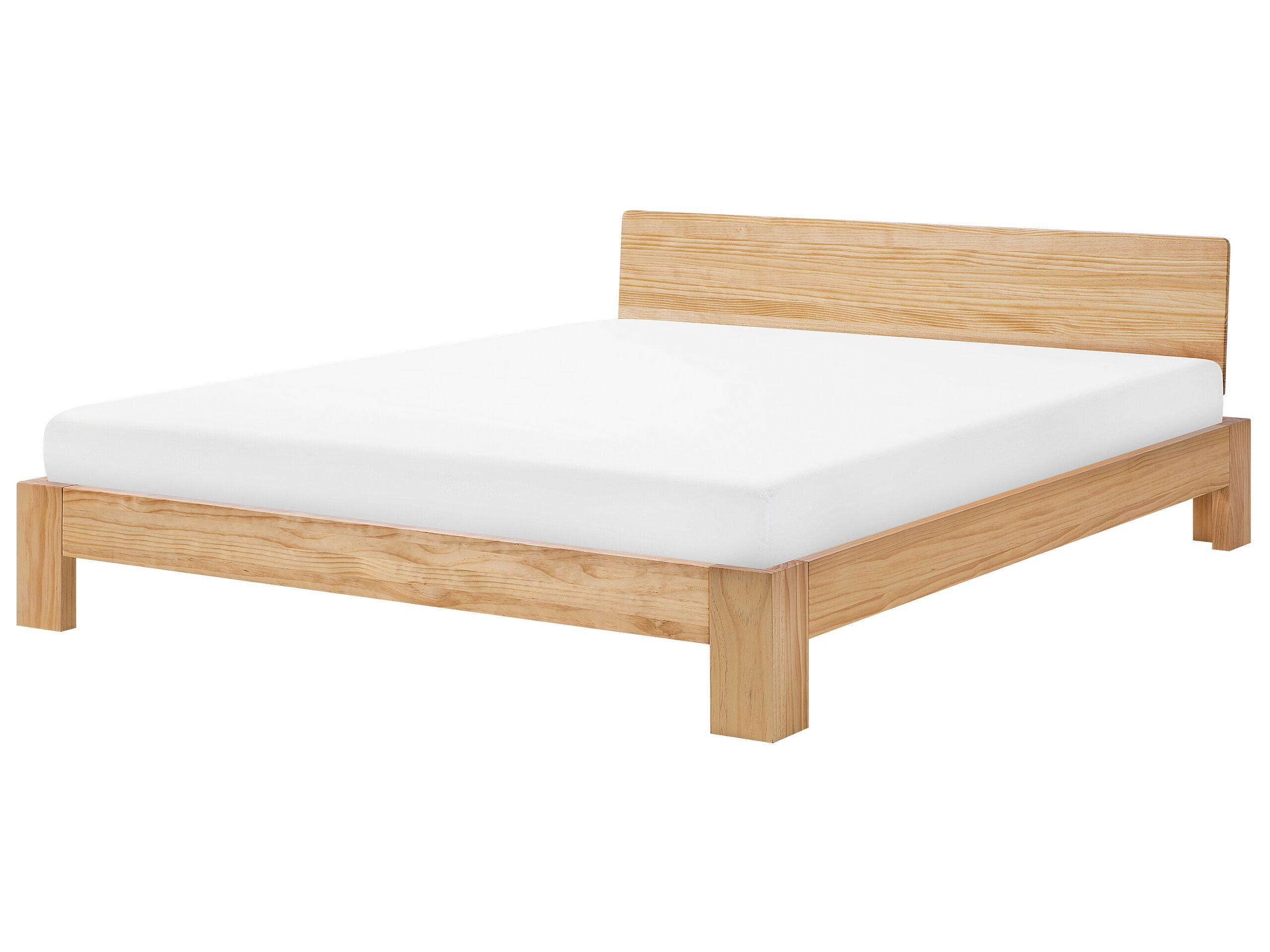 Beliani Letto con rete a doghe en Legno di pino Scandinavo ROYAN  