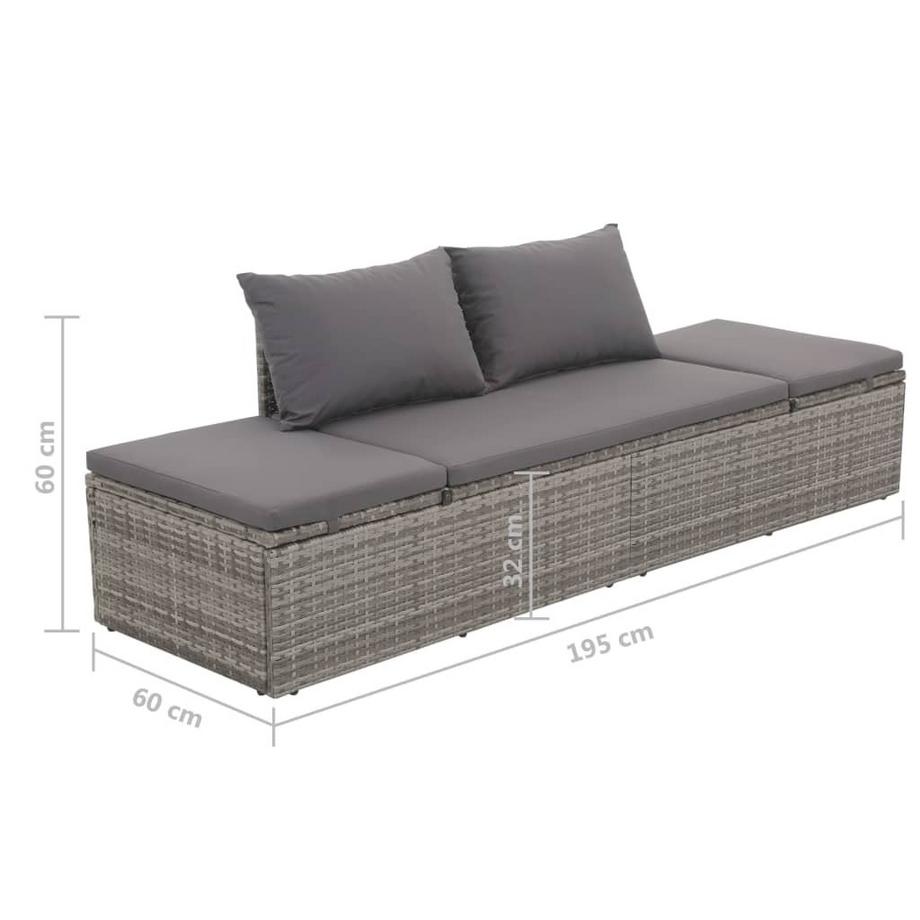 VidaXL Gartenliege poly-rattan  