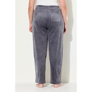 Ulla Popken  Pantaloni loungewear in nicki con taglio della gamba ampio e materiale riciclato 