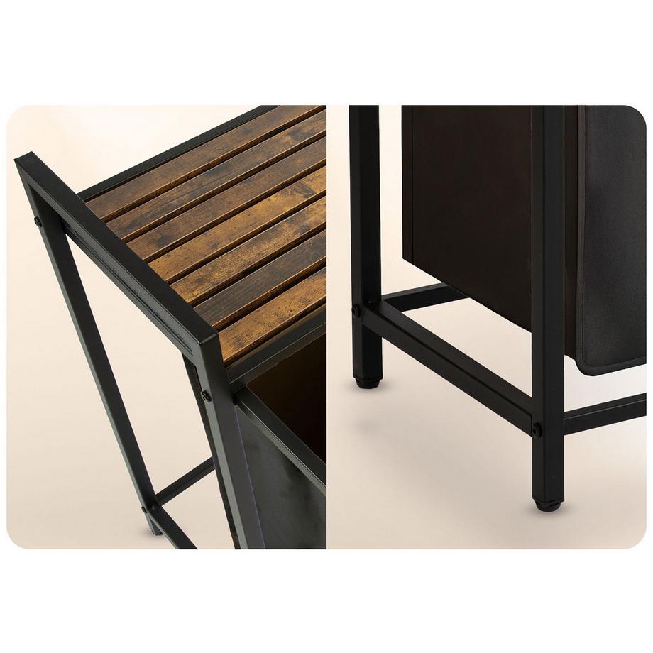 B2X Panier à linge à deux compartiments sur un châssis de 80 l Massido  