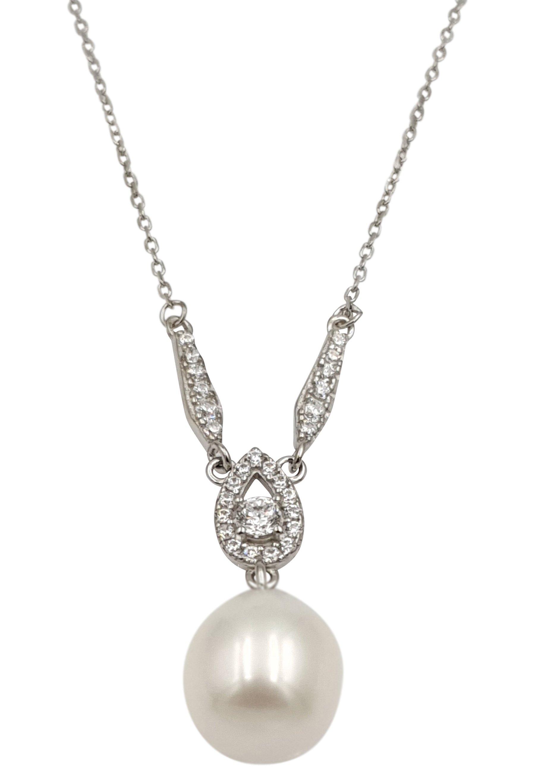 HEBE JEWELS  Collier de perles d'eau douce avec zirconia 