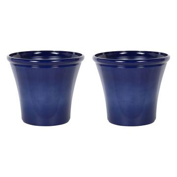 Lot de 2 pots de fleurs en Fibre d'argile Moderne KOKKINO