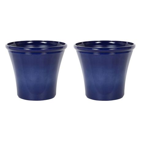 Beliani Lot de 2 pots de fleurs en Fibre d'argile Moderne KOKKINO  