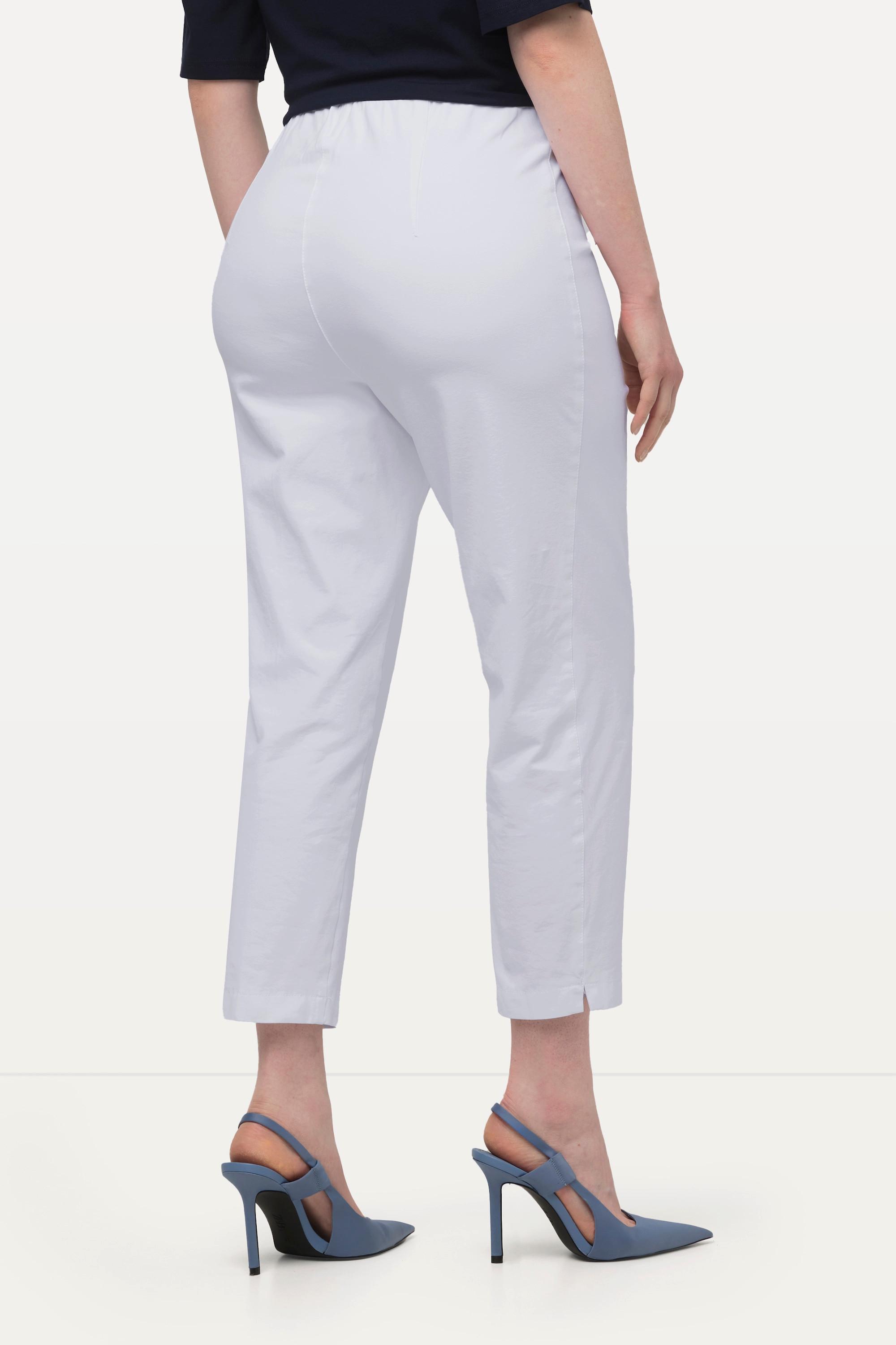 Ulla Popken  Pantaloni a 7/8 modello Sophie con cintura comoda e taglio della gamba conico 