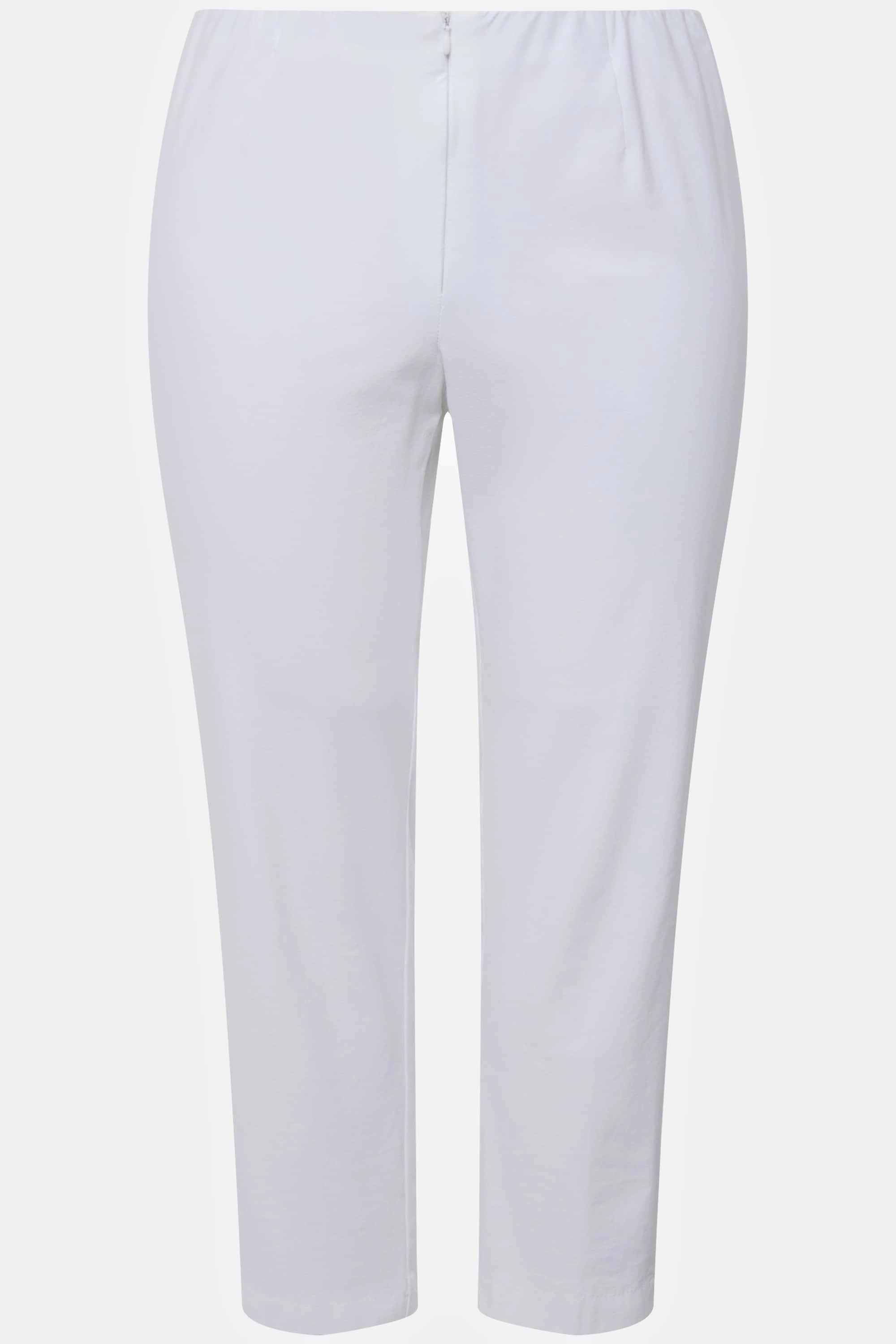 Ulla Popken  Pantaloni a 7/8 modello Sophie con cintura comoda e taglio della gamba conico 